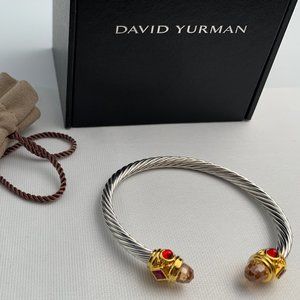 925 silver yellow red four diamond 5mm Bracelet